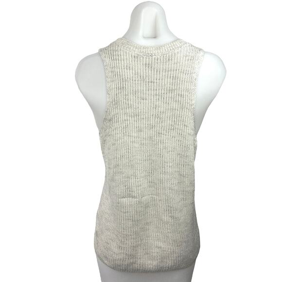 Silence + Noise Gray Knit Sleeveless Crew Neck Cozt Pullover Sweater Top Size XS - Picture 2 of 4